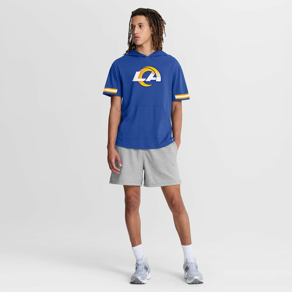 Optimal Play Short Sleeve Hooded T-Shirt - Los Angeles Rams