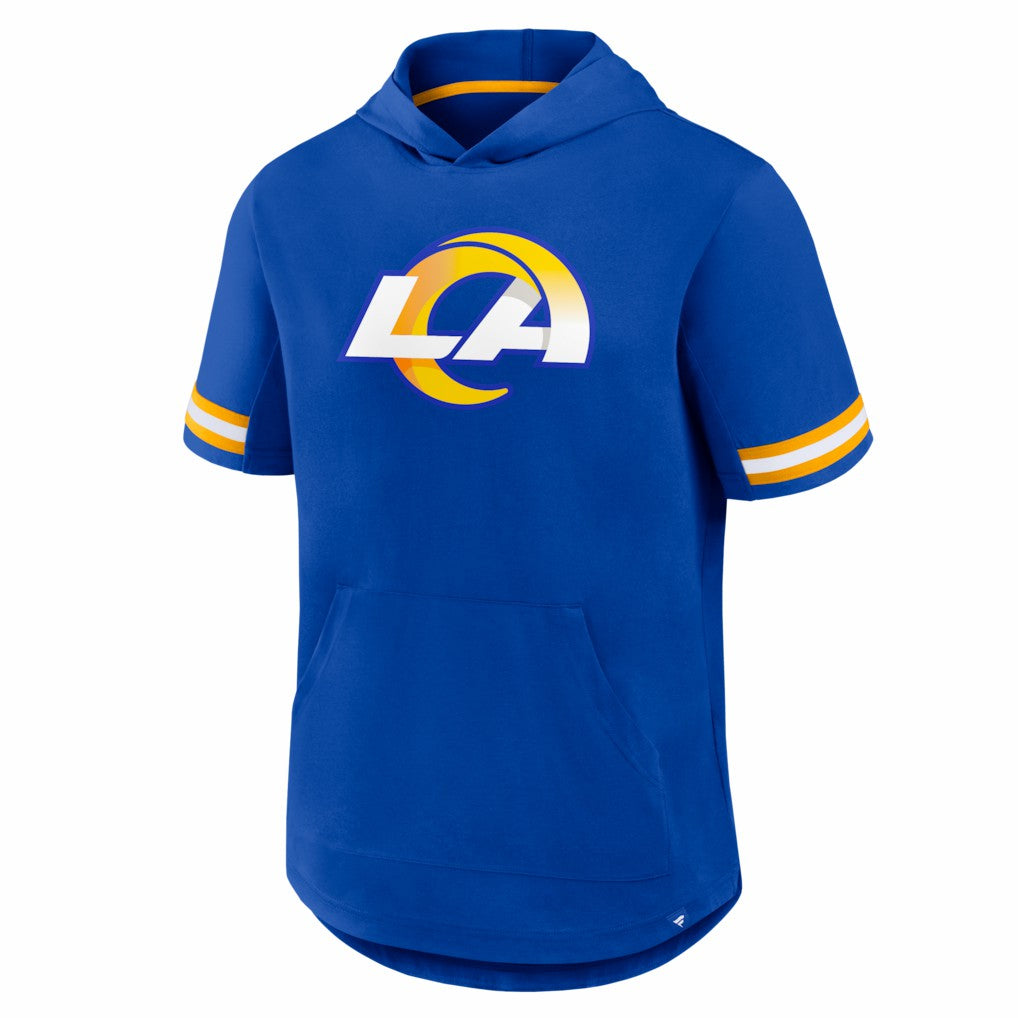 Optimal Play Short Sleeve Hooded T-Shirt - Los Angeles Rams