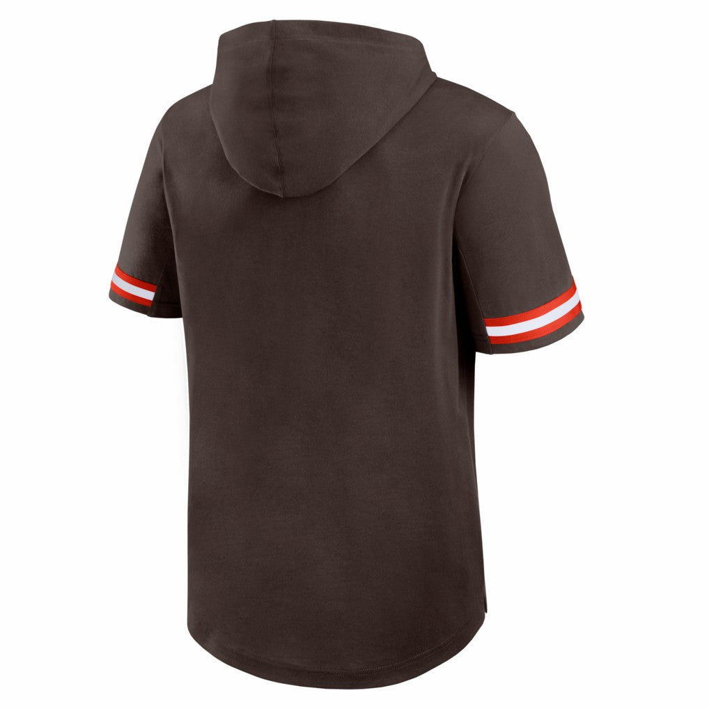 Optimal Play Short Sleeve Hooded T-Shirt - Cleveland Browns