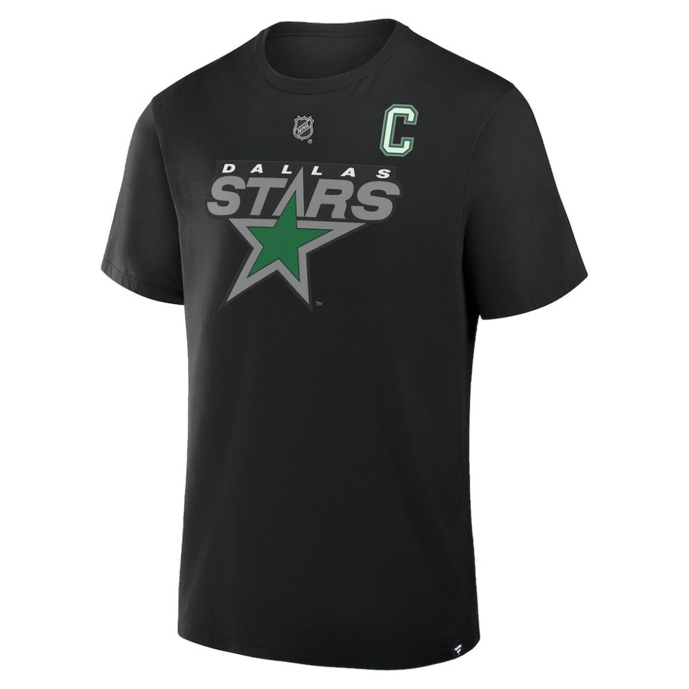 NHL Black Jamie Benn Dallas Stars Fanatics Authentic Stack Name & Number T-Shirt