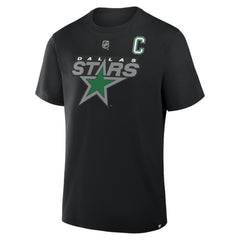 NHL Black Jamie Benn Dallas Stars Fanatics Authentic Stack Name & Number T-Shirt