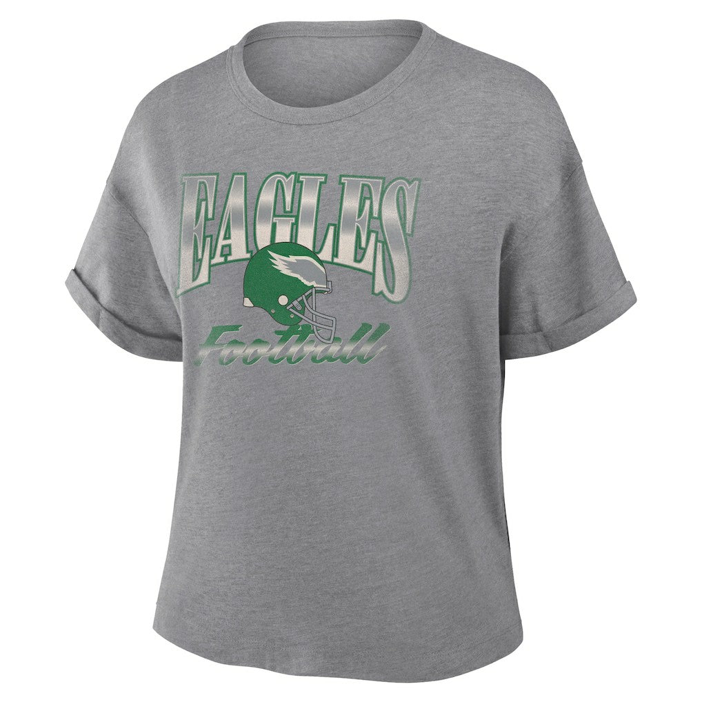 Women's Overplayed Tribute Tri-Blend Boxy T-Shirt - Philadelphia Eagles