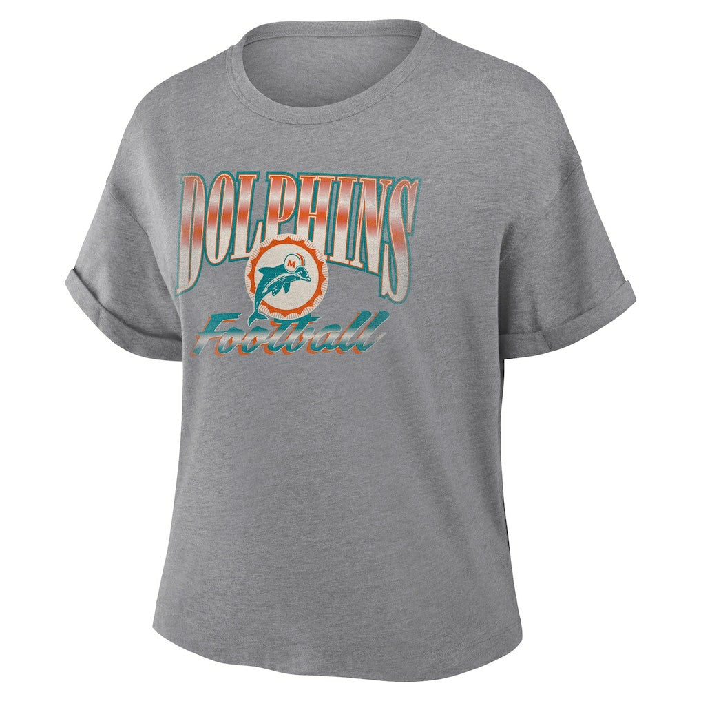 Women's Overplayed Tribute Tri-Blend Boxy T-Shirt - Miami Dolphins