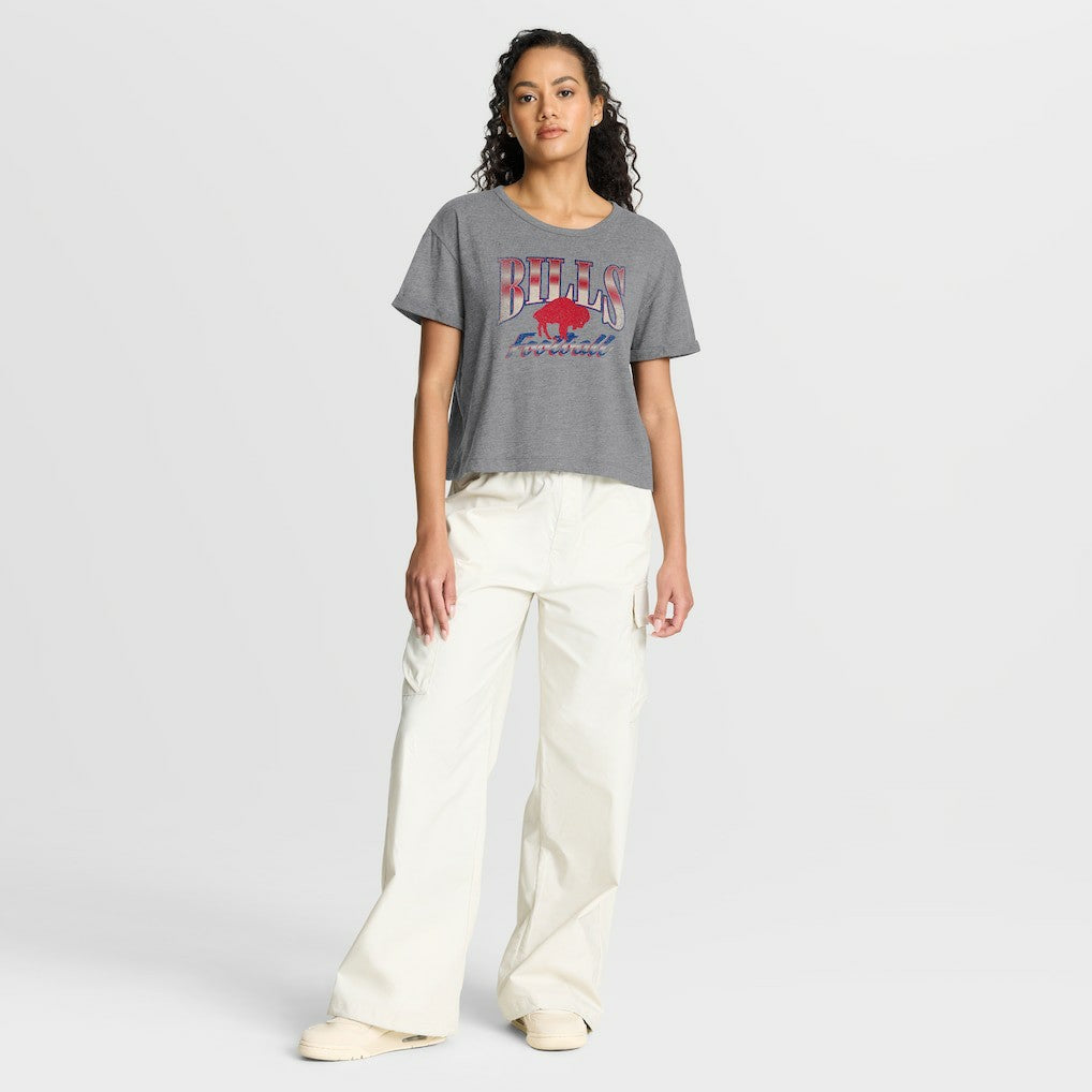 Women's Overplayed Tribute Tri-Blend Boxy T-Shirt - Buffalo Bills