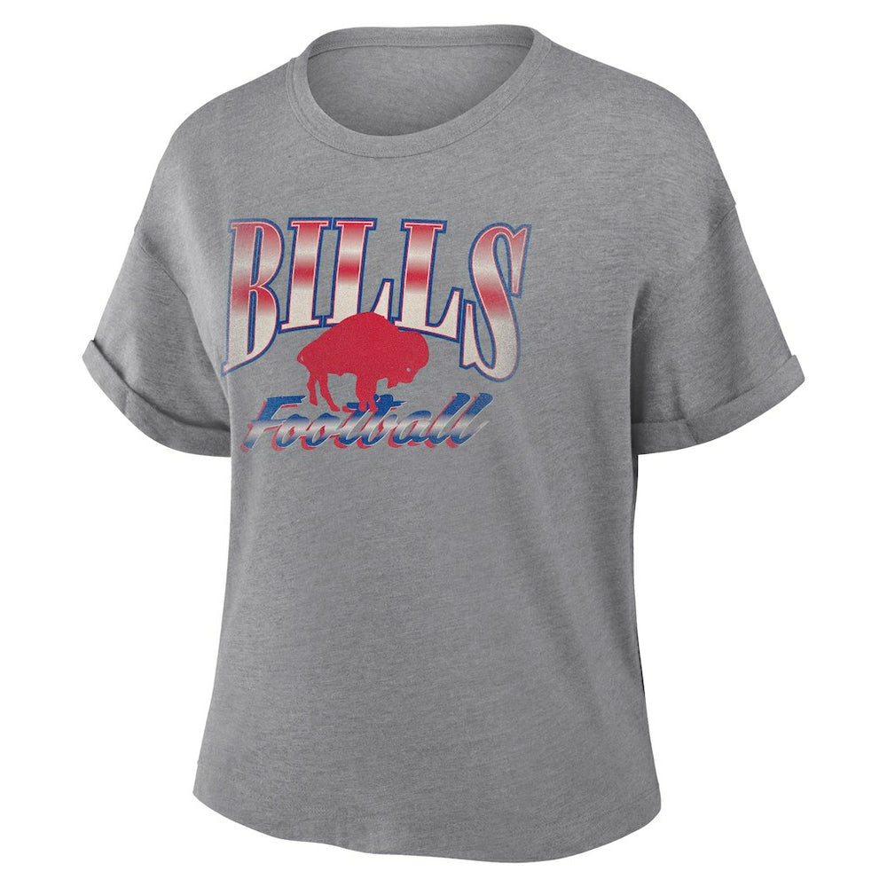 Women's Overplayed Tribute Tri-Blend Boxy T-Shirt - Buffalo Bills
