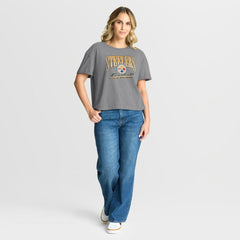 Women's Overplayed Tribute Tri-Blend Boxy T-Shirt - Pittsburgh Steelers