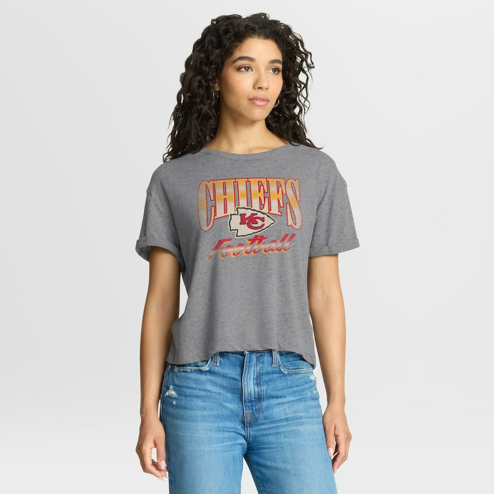 Women's Overplayed Tribute Tri-Blend Boxy T-Shirt - Kansas City Chiefs