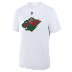 NHL White Kirill Kaprizov Minnesota Wild Fanatics Authentic Stack Name & Number T-Shirt