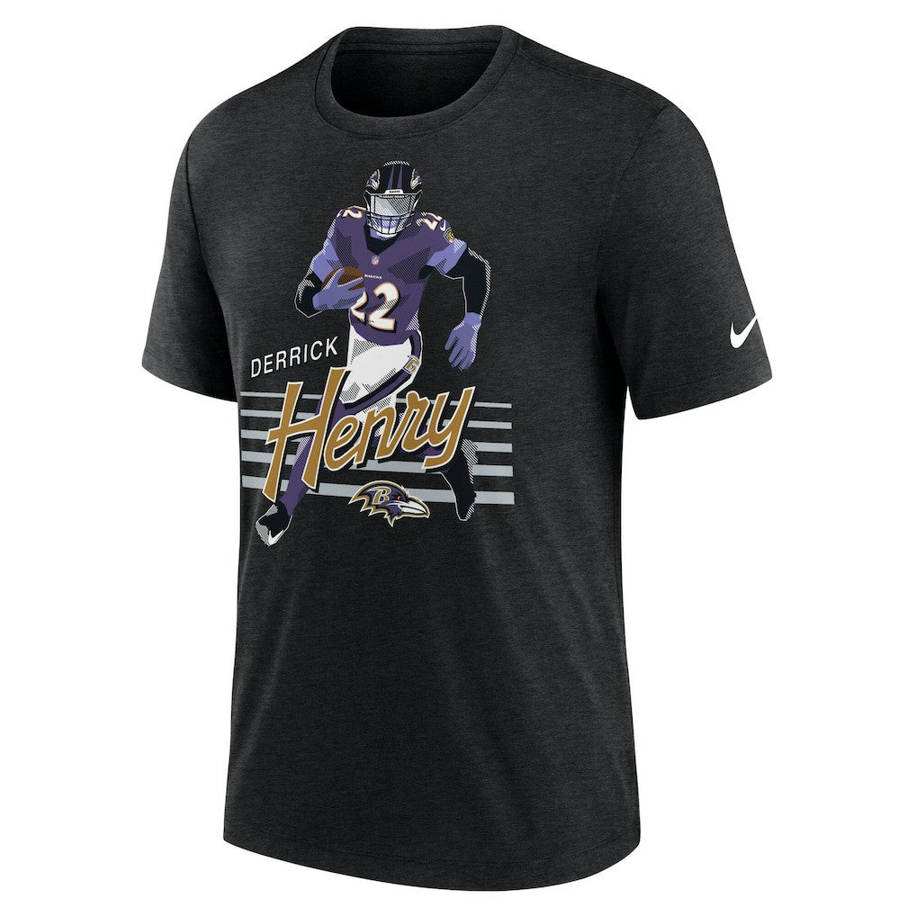 Derrick Henry  Player Graphic T-Shirt - Baltimore Ravens