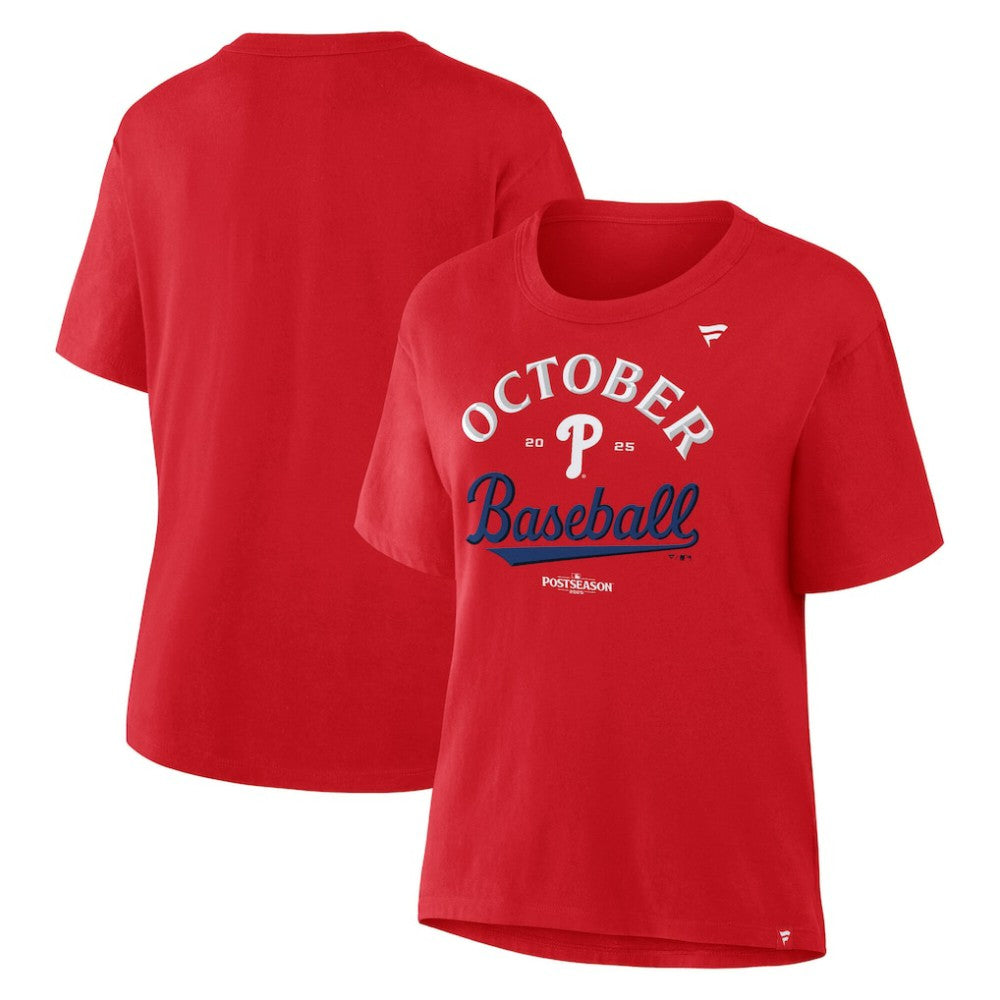 MLB Philadelphia Phillies  Women's Fanatics 2025 MLB Postseason Locker Room T-Shirt