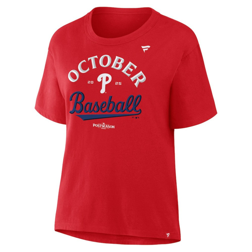 MLB Philadelphia Phillies  Women's Fanatics 2025 MLB Postseason Locker Room T-Shirt
