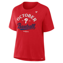MLB Philadelphia Phillies  Women's Fanatics 2025 MLB Postseason Locker Room T-Shirt