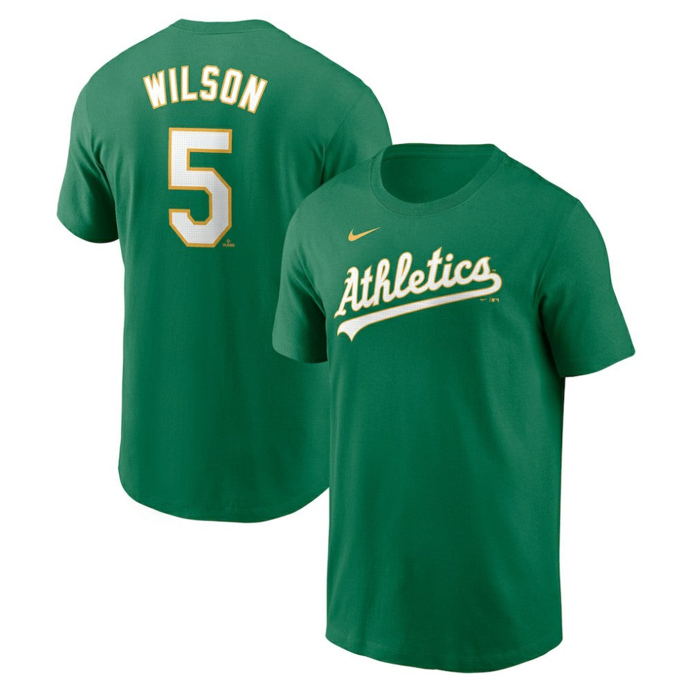MLB Jacob Wilson Athletics Nike Fuse Name & Number T-Shirt
