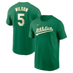 MLB Jacob Wilson Athletics Nike Fuse Name & Number T-Shirt