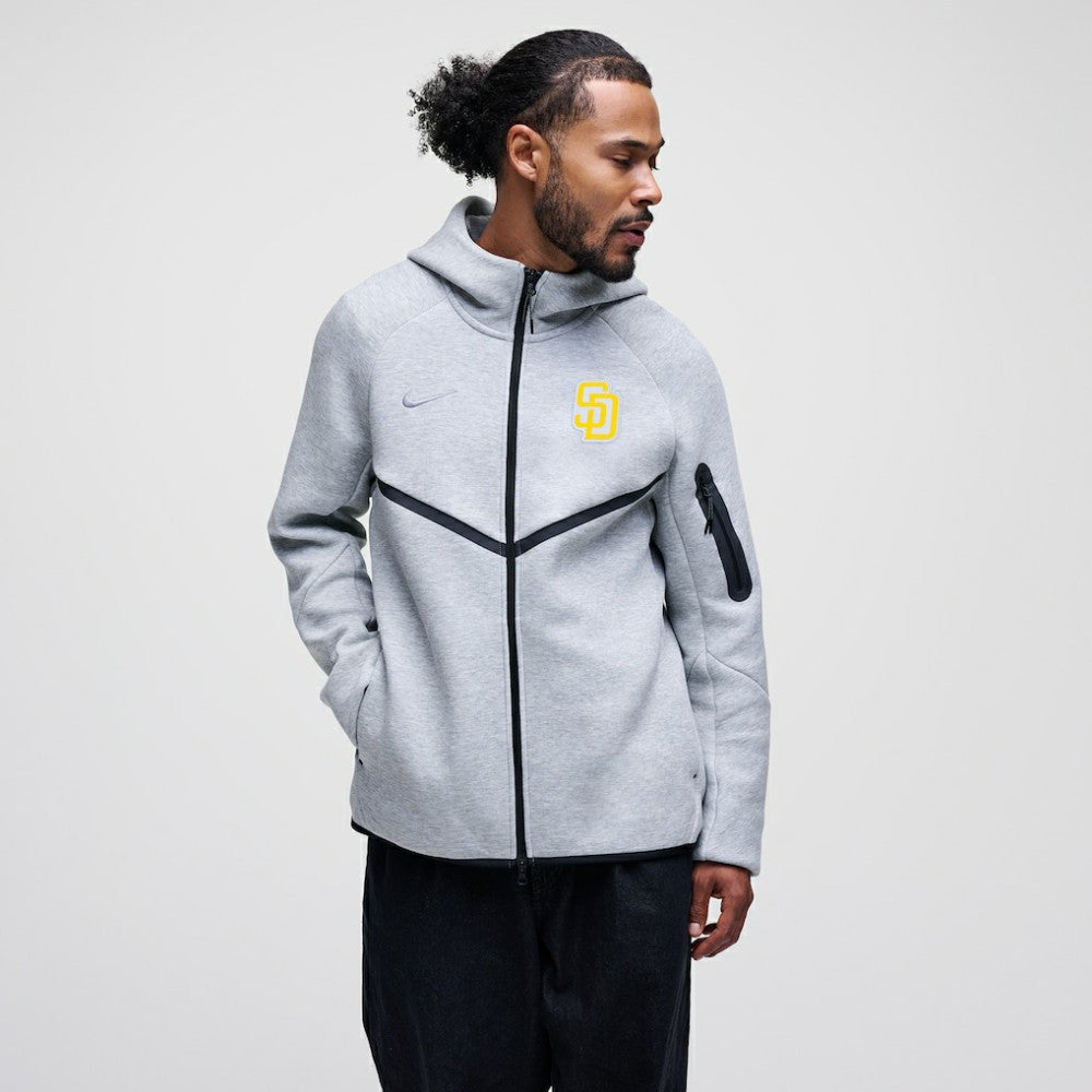 MLB San Diego Padres Nike Tech Fleece Raglan Full-Zip Windrunner Hoodie