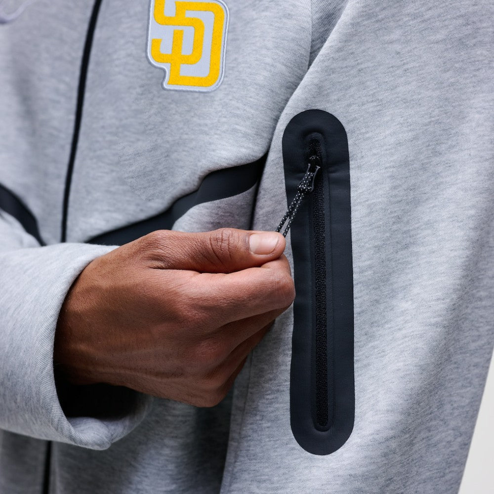 MLB San Diego Padres Nike Tech Fleece Raglan Full-Zip Windrunner Hoodie