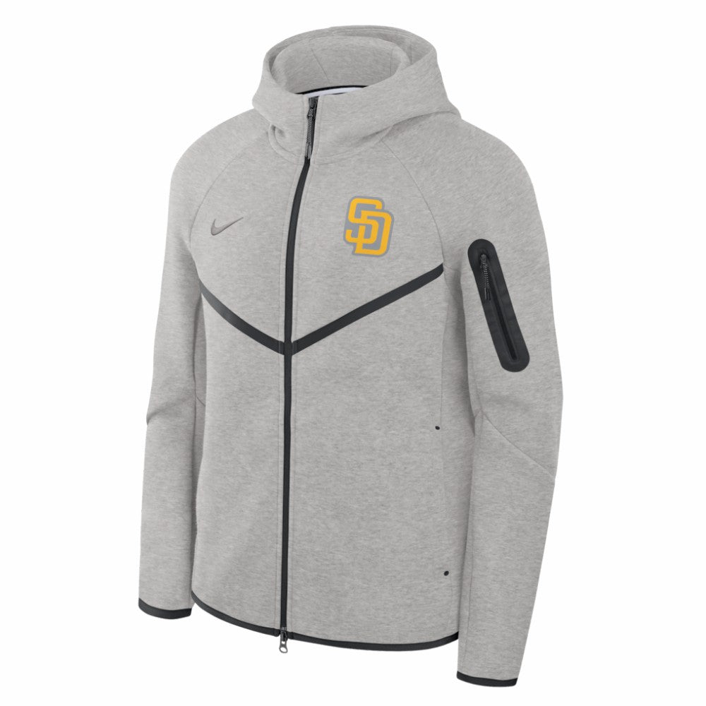 MLB San Diego Padres Nike Tech Fleece Raglan Full-Zip Windrunner Hoodie