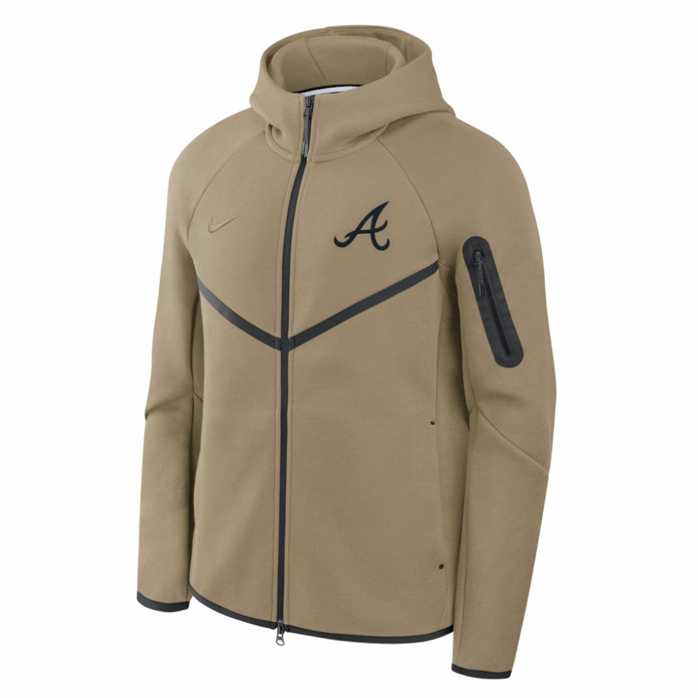 MLB Atlanta Braves Nike Tech Fleece Raglan Full-Zip Windrunner Hoodie