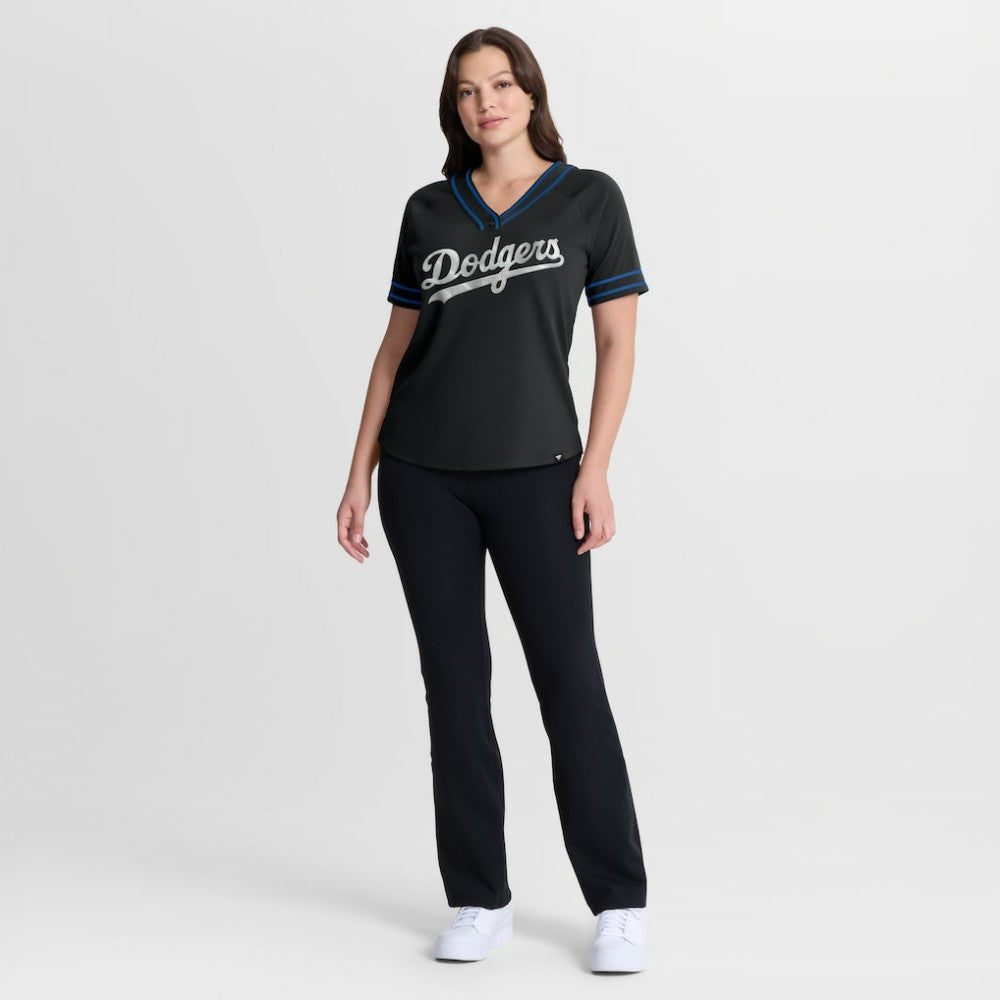 MLB Los Angeles Dodgers Fanatics Women's Diva Race Ahead Raglan V-Neck T-Shirt