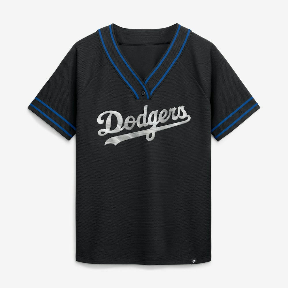 MLB Los Angeles Dodgers Fanatics Women's Diva Race Ahead Raglan V-Neck T-Shirt