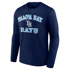 MLB Tampa Bay Rays Logo Athletic Heart & Soul Long Sleeve T-Shirt