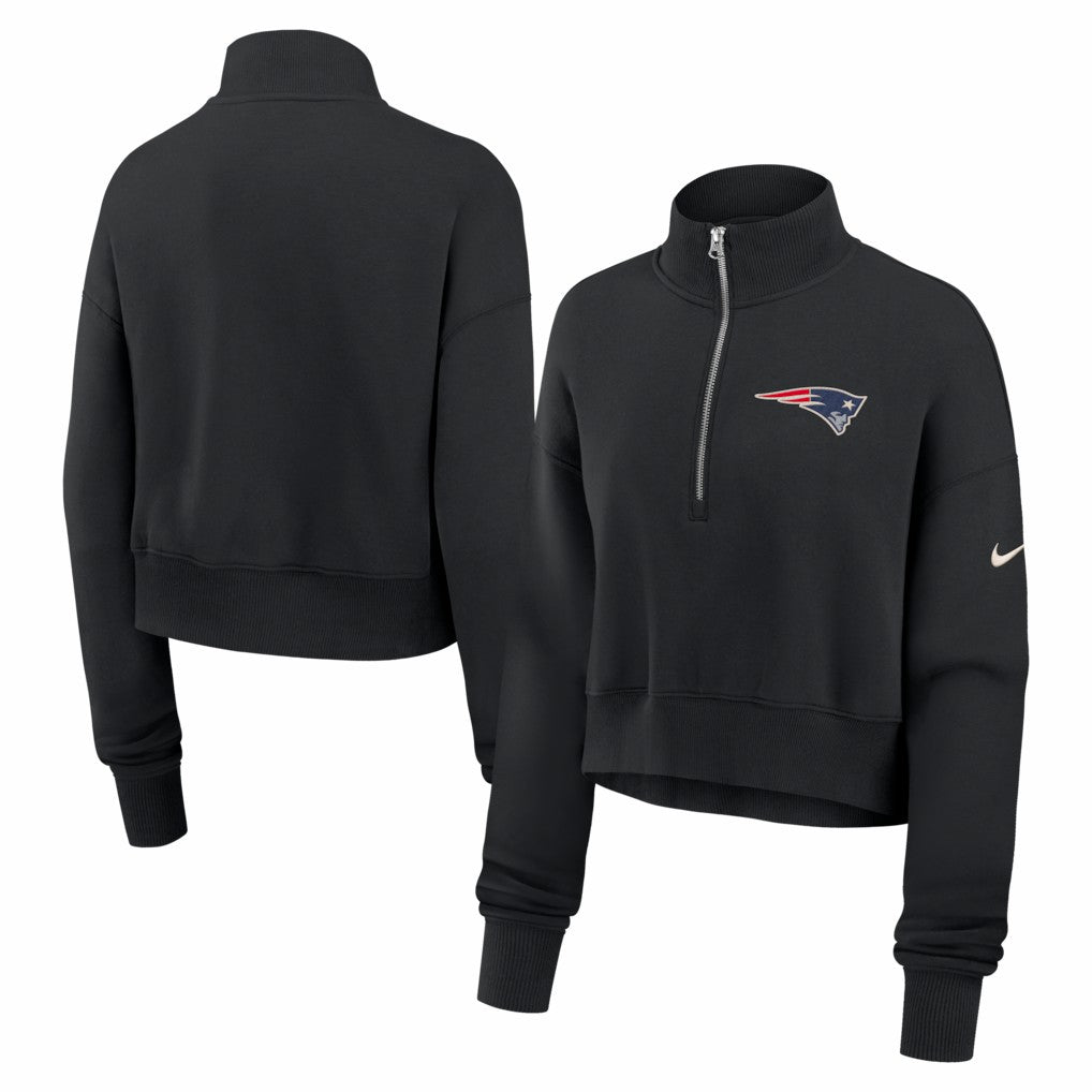 Women's Legacy Phoenix Fleece Cropped Half-Zip Sweatshirt - New England Patriots