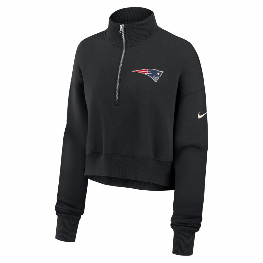 Women's Legacy Phoenix Fleece Cropped Half-Zip Sweatshirt - New England Patriots