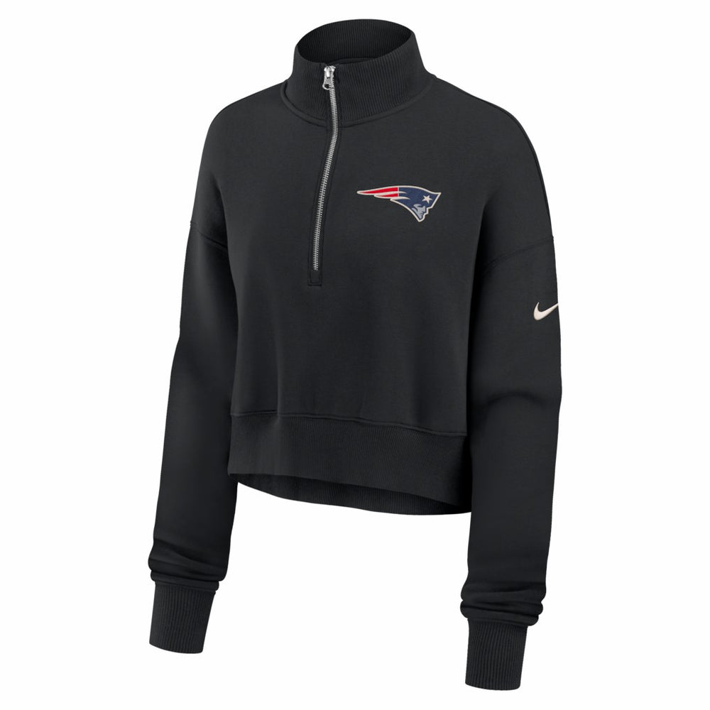 Women's Legacy Phoenix Fleece Cropped Half-Zip Sweatshirt - New England Patriots