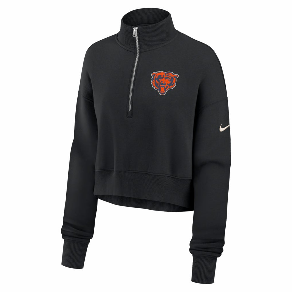 Women's Legacy Phoenix Fleece Cropped Half-Zip Sweatshirt - Chicago Bears