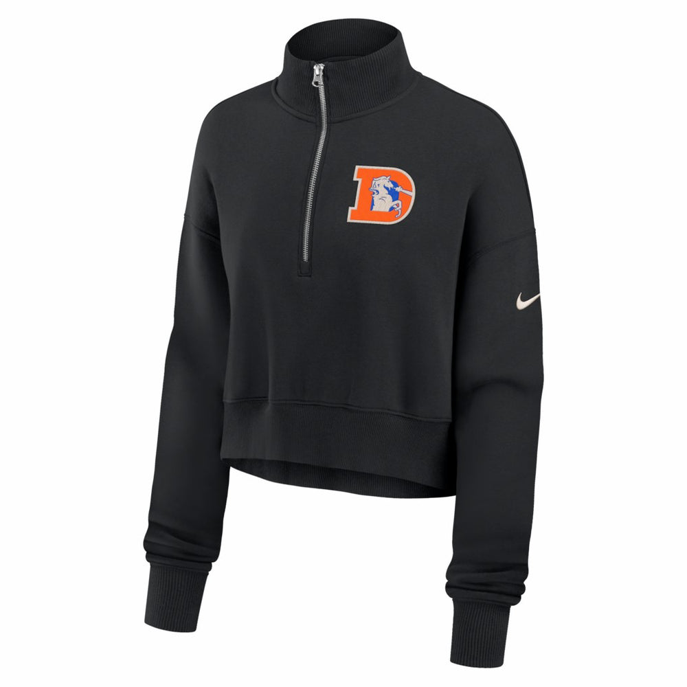 Women's Legacy Phoenix Fleece Cropped Half-Zip Sweatshirt - Denver Broncos
