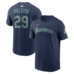 MLB Cal Raleigh Seattle Mariners Nike 50th Season Name & Number T-Shirt