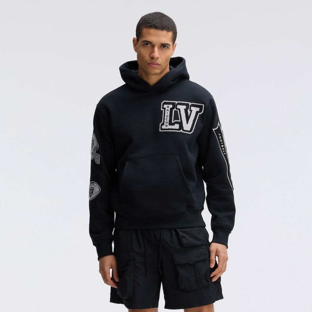 IconicFleece Letterman Hoodie - Las Vegas Raiders