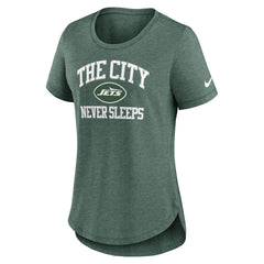 Women's The City Never Sleeps Tri-Blend T-Shirt - New York Jets