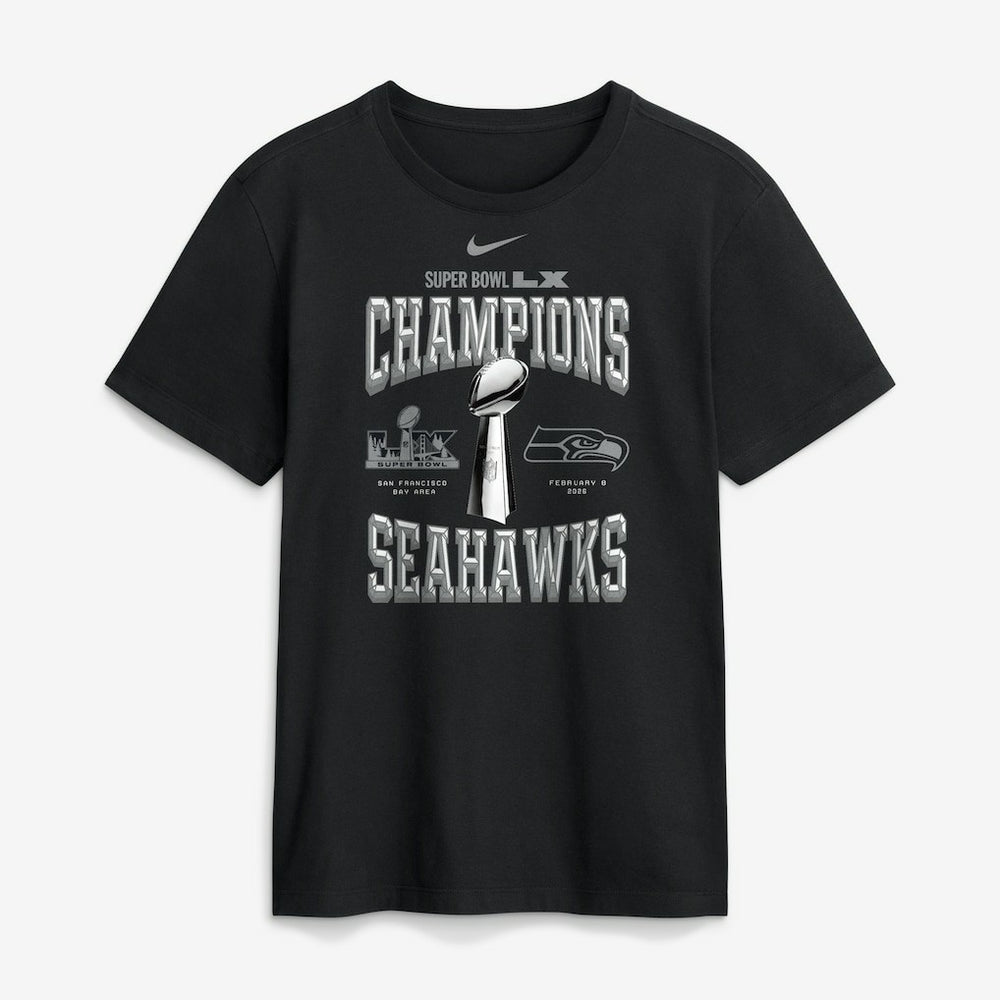 Super Bowl LX Champions Locker Room Trophy Collection Replica T-Shirt - Seattle Seahawks