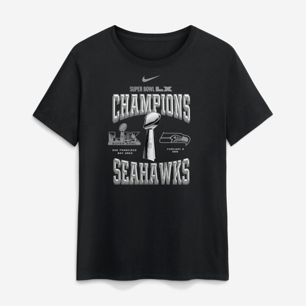 Women's Super Bowl LX Champions Locker Room Trophy Collection T-Shirt - Seattle Seahawks
