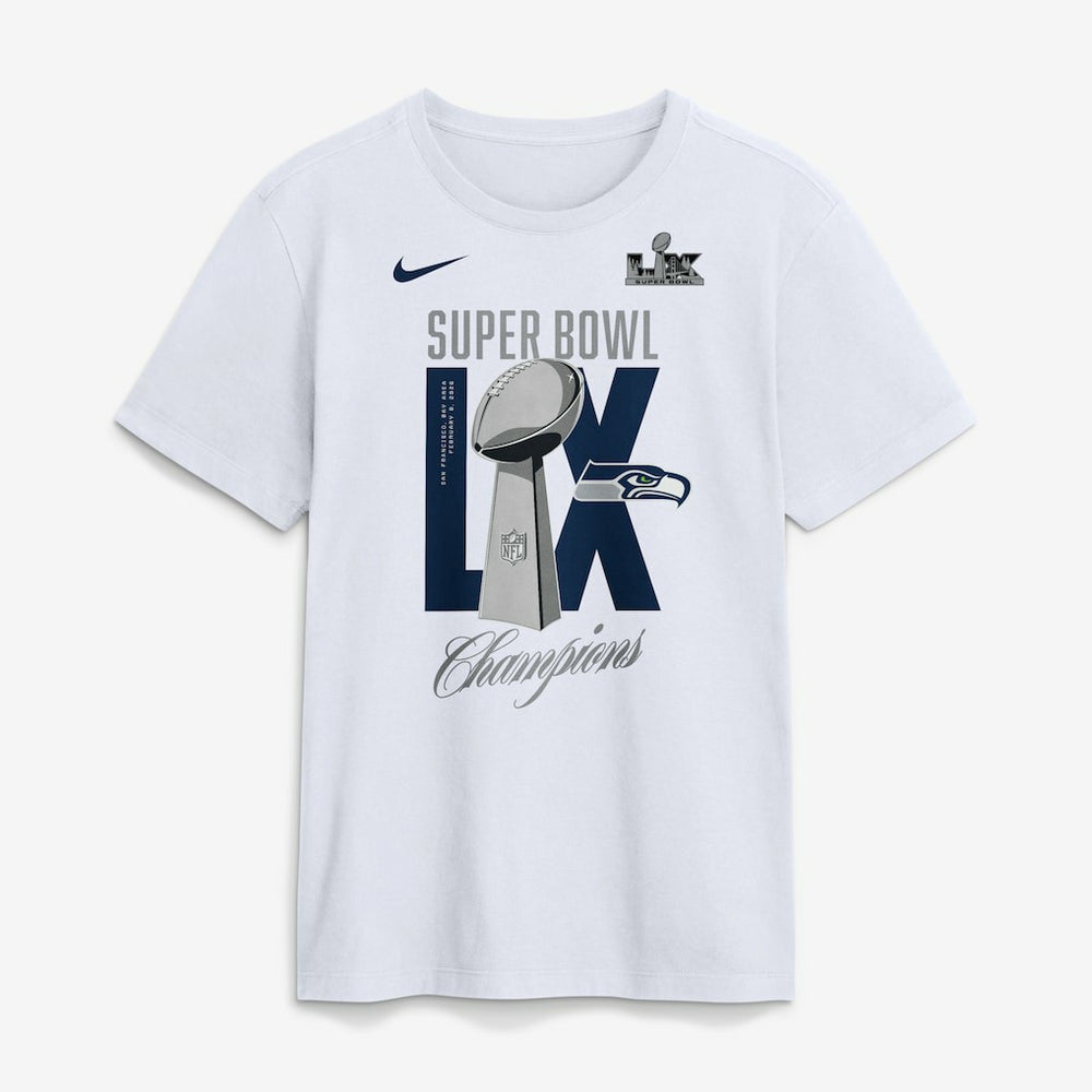 Super Bowl LX Champions Lombardi Trophy T-Shirt - Seattle Seahawks