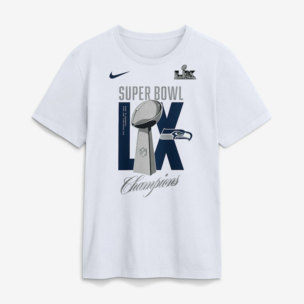 Super Bowl LX Champions Lombardi Trophy T-Shirt - Seattle Seahawks