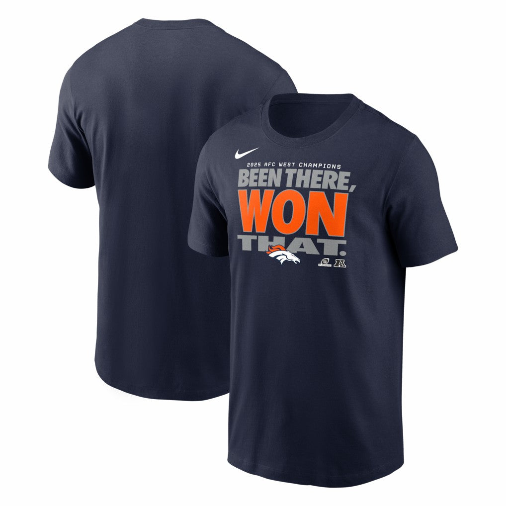 2025 AFC West Division Champions Locker Room Trophy Collection T-Shirt - Denver Broncos