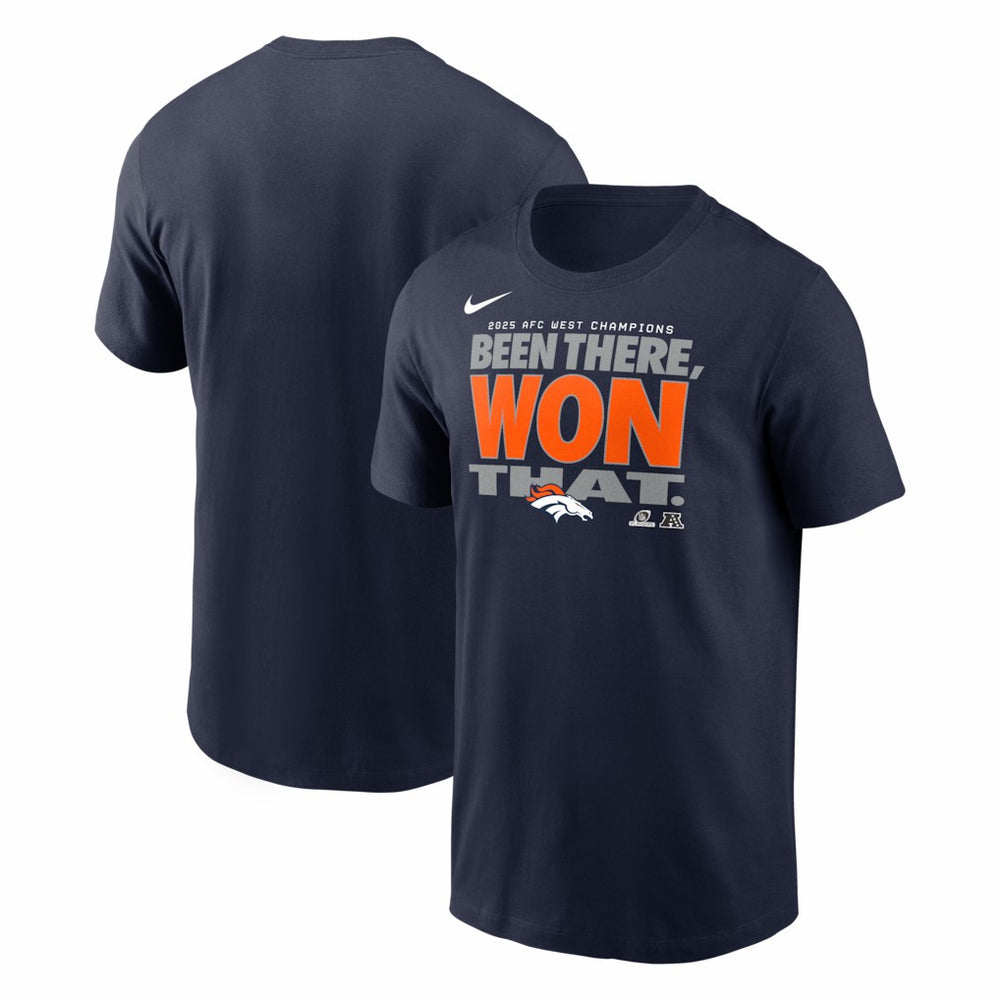 2025 AFC West Division Champions Locker Room Trophy Collection T-Shirt - Denver Broncos