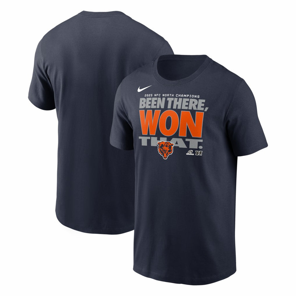 2025 NFC North Division Champions Locker Room Trophy Collection T-Shirt - Chicago Bears