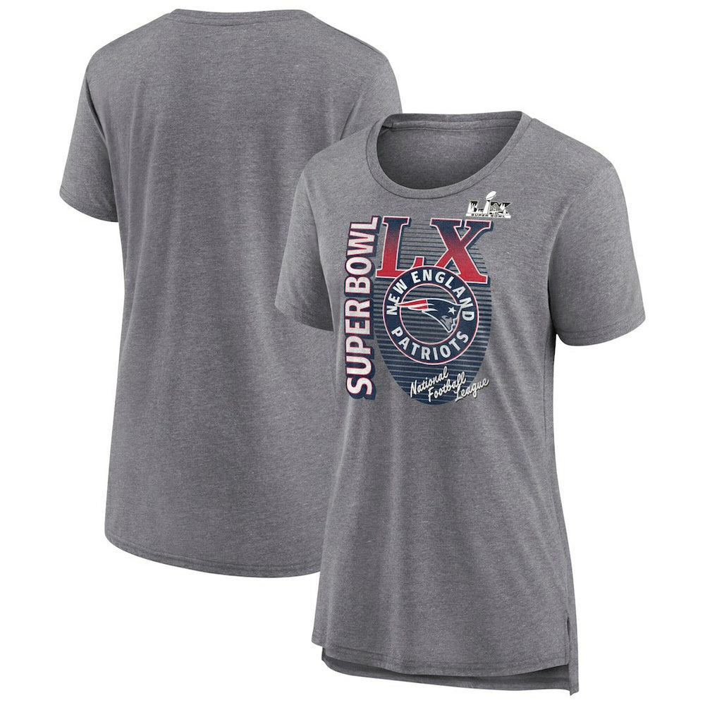 Women's Super Bowl LX Retro Tri-Blend T-Shirt - New England Patriots