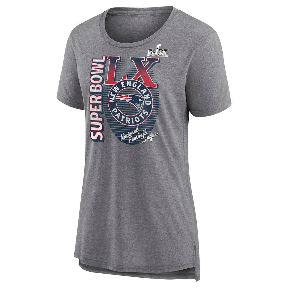 Women's Super Bowl LX Retro Tri-Blend T-Shirt - New England Patriots