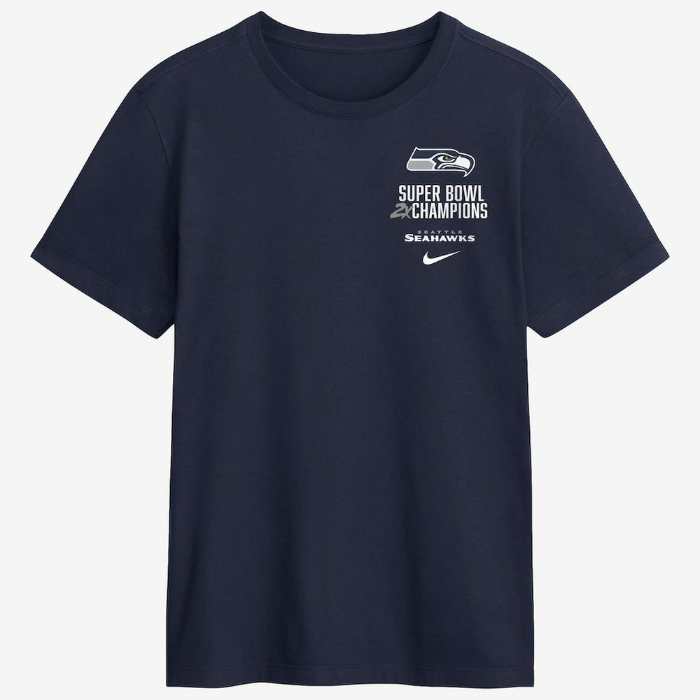 Two-Time Super Bowl Champions Downtown Ring Club T-Shirt - Seattle Seahawks