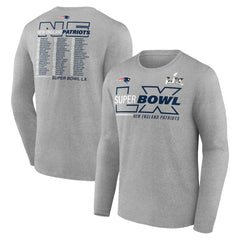 Super Bowl LX Roster Long Sleeve T-Shirt - New England Patriots