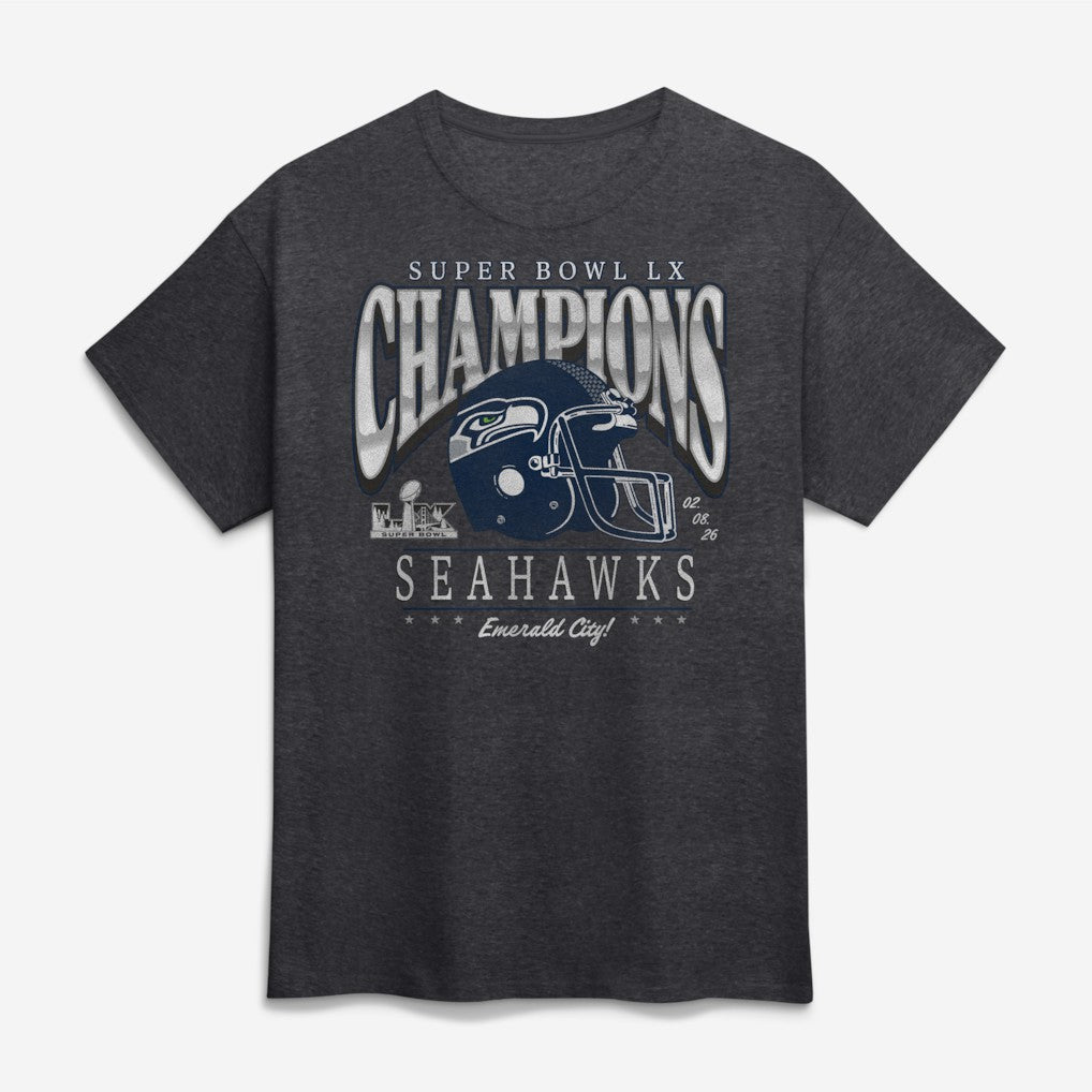 Super Bowl LX Champions Prestigious Run T-Shirt - Seattle Seahawks