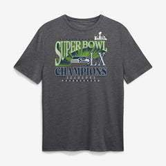 Super Bowl LX Champions Top Dogs Tri-Blend T-Shirt - Seattle Seahawks