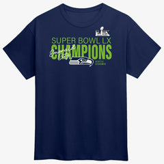 Super Bowl LX Champions Autograph Signing Roster T-Shirt - Seattle Seahawks
