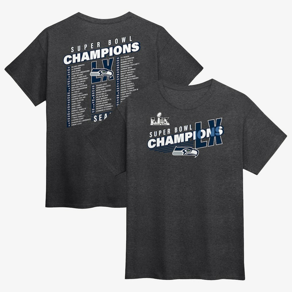 Super Bowl LX Champions Best Teammates Roster T-Shirt - Seattle Seahawks