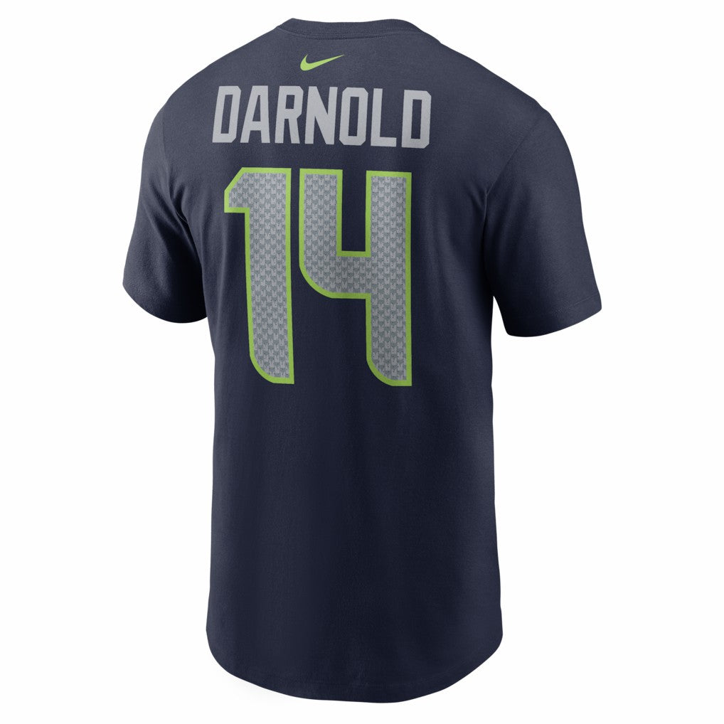Sam Darnold  Super Bowl LX Patch Name & Number T-Shirt - Seattle Seahawks
