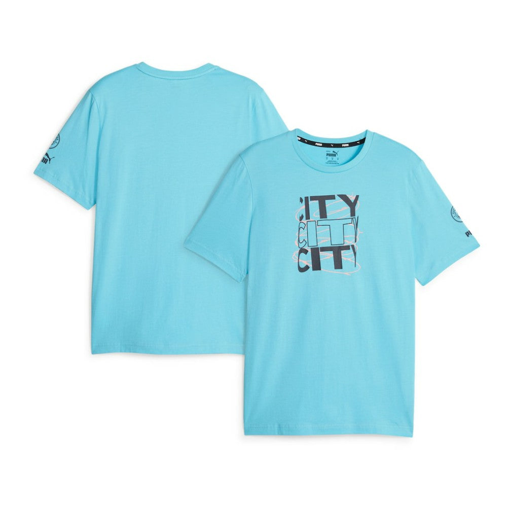 Manchester City FtblCore Graphic T-Shirt - Puma Sky Blue